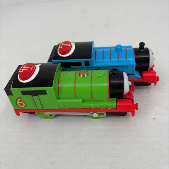 Trackmaster Thomas & Friends Percy Motorized Sounds Lights Trains Mattel Works - Picture 5 of 11